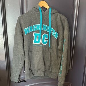 DC Charcoal and Teal Hoodie